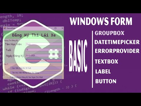 C# WindowsForm, DateTimepPcker , Button, Label, Textbox GroupBox