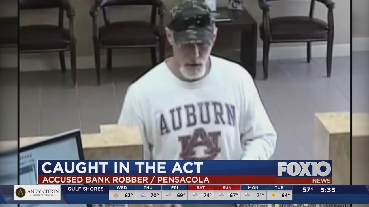Caught in the Act Bank Robbery in Pensacola YouTube