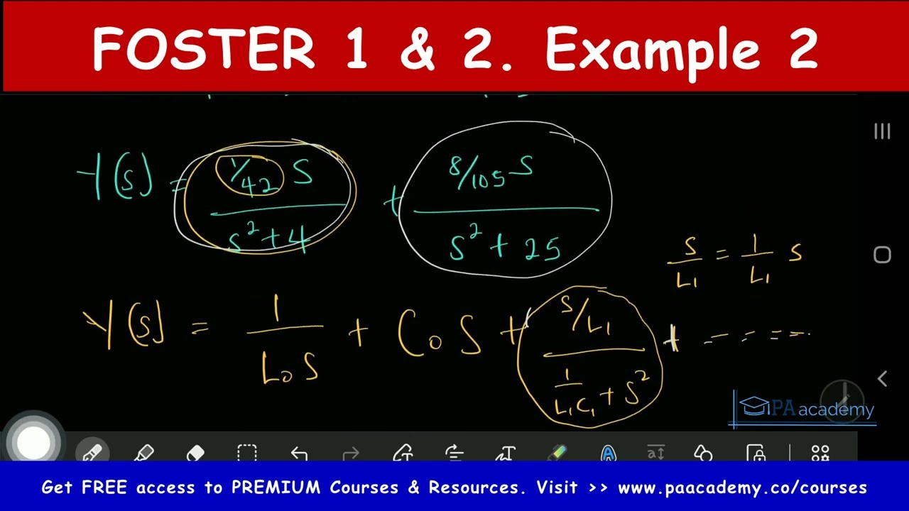 FOSTER 1 & 2 Form Network Synthesis Example 2 | How to Solve