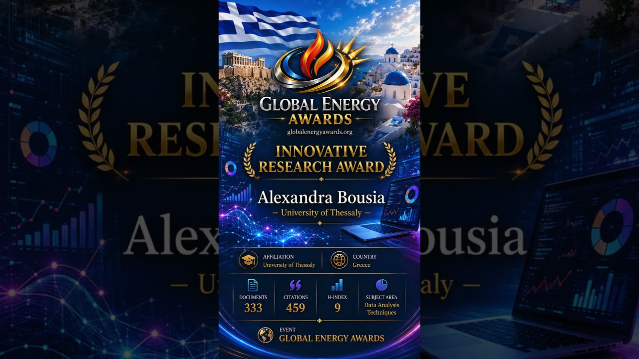 Alexandra Bousia | University of Thessaly | Greece #worldresearchawards #researchawards