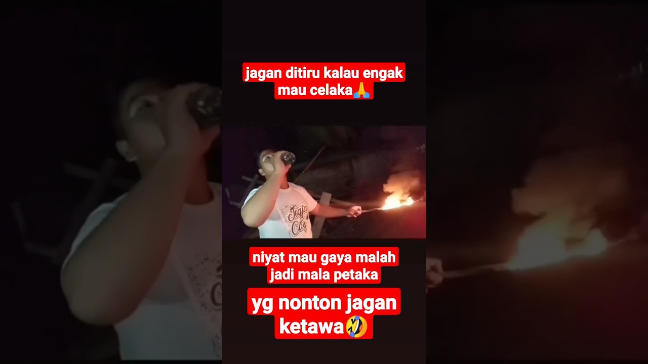 atraksi nafas api tapi gagal 🙀 