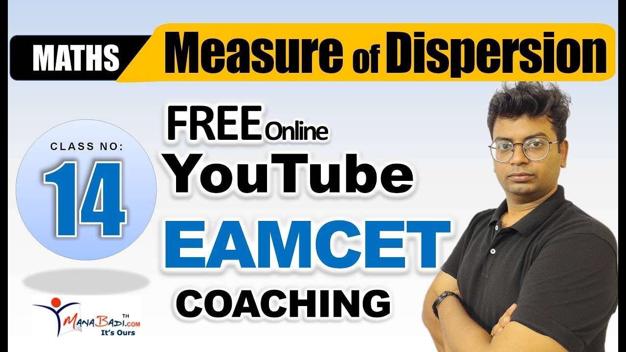 EAMCET 2024 Free online class 14 Measure of Dispersion Preparation Tips, Short cuts, youtube class