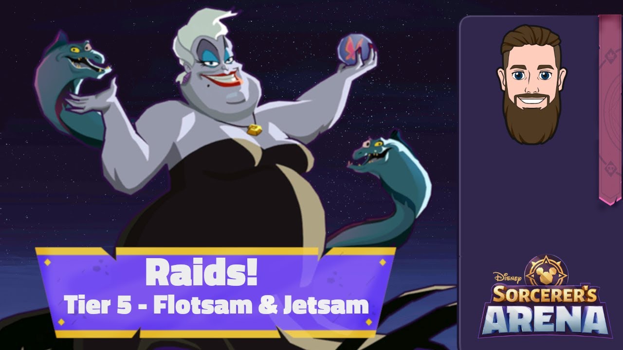 Disney Sorcerer's Arena Tier 5 Ursula Raid Flotsam & Jetsam YouTube