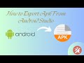 How to Export Apk From Android Studio | Aman kesharwani |