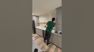 Shelf ASMR. #woodworking #diywoodworking #floatingshelves #shelves #kitchen #kitchendesign