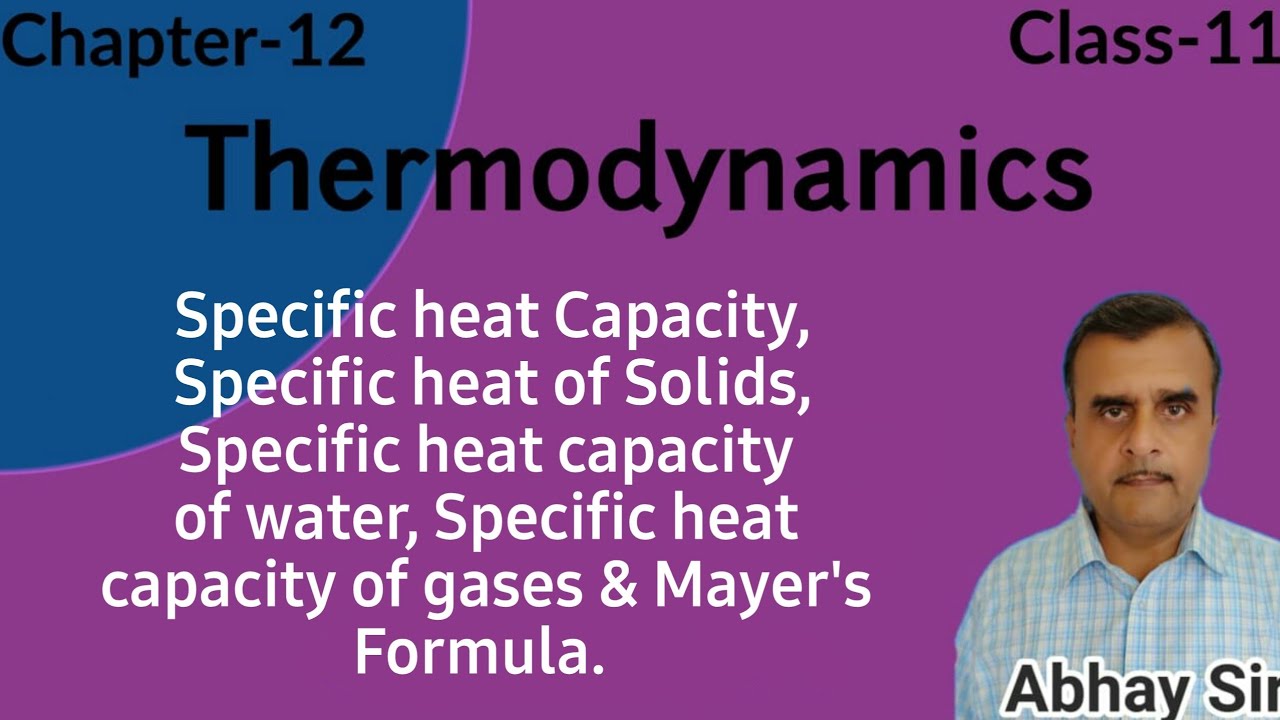Specific Heat Capacity, Specific Heat Capacity of water, Specific Heat of Gases & Mayer's
