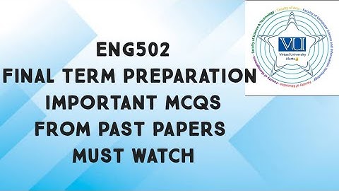 ENG502 Final Term Preparation Important Mcqs From Past Paper|eng502 important Mcqs final