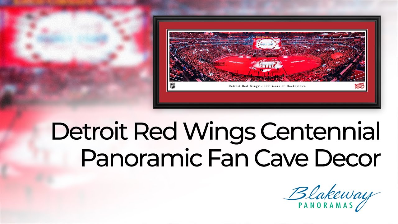 Detroit Red Wings Centennial Season Panoramic Poster - Blakeway Panoramas - NHLWING4