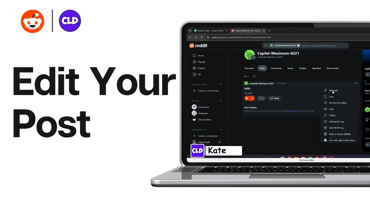 How To Edit A Post In Reddit
