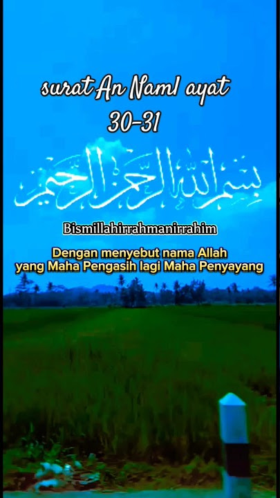 surat An Naml ayat 30-31 #alquranmerdu #youtubeshorts #videoshorts #quran #murottalquran
