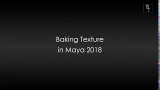 Baking Texture with Arnold in Maya 2018 (NO AUDIO)