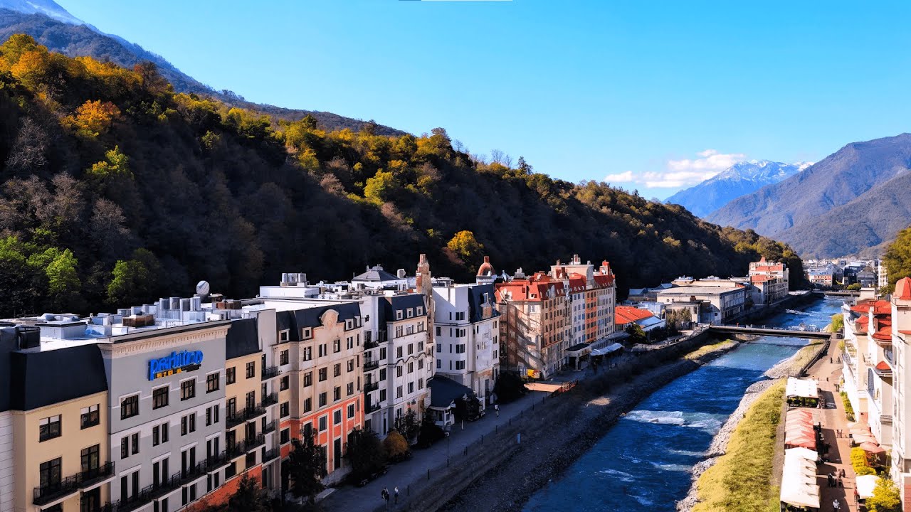 Rosa Khutor, Sochi Mountains — 4K Drone Footage with Indie Techno 