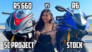 Aprilia RS 660 (SC Project Exhaust) vs. Yamaha R6