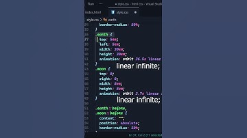 Solar System Animation with HTML CSS