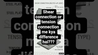 Shear Connection vs Tension Connection Explained | SSSIRMECHANICS | Civil Engineering
