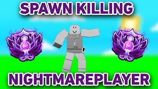 Spawn Killing a NIGHTMARE PLAYER | Roblox Bedwars