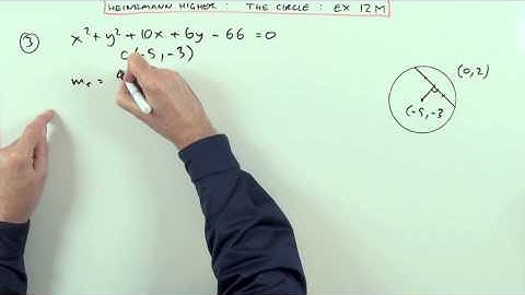 Equation of a chord in a circle Higher Revision: no.3 Ex.12M (Heinemann)