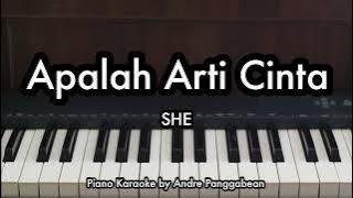 Apalah Arti Cinta - SHE | Piano Karaoke by Andre Panggabean