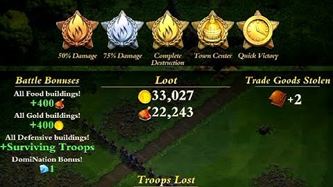 DomiNations Attacking & Destroying higher level, looting 30k+ Gold in Iron Age