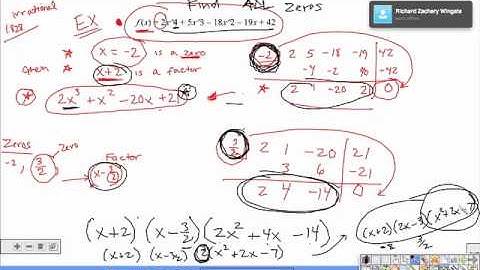 Alg 2 Section 5-6 Find Rational Zeros