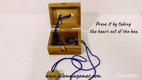 HEART ❤️ BOX brainteaser, Ring and string tricky puzzle by DILEMMA GAMES