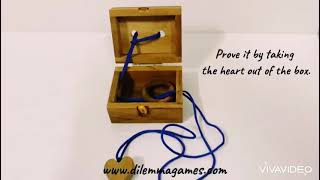 HEART ❤️ BOX brainteaser, Ring and string tricky puzzle by DILEMMA GAMES screenshot 5
