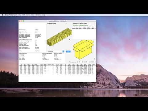 Quick Pallet Maker Example - Calculate Floor-Loaded Containers w/ Pallet Window