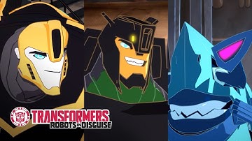 Bumblebee & Grimlock vs. Hammerstrike | Robots in Disguise Season 1 | Transformers Official