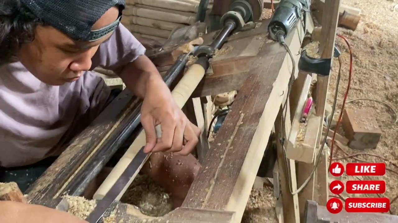 PROSES PEMBUATAN GAGANG PINTU/TARIKAN PINTU,dari kayu limbah Superan