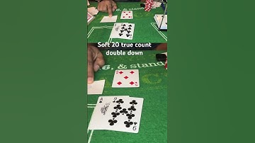 Soft 20 double down true count blackjack deviation in casino #blackjack