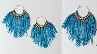 Easy DIY macrame earrings / Macrame earring tutorial / Macrame earrings