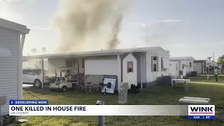 Active death investigation after fire breaks out at Lee County mobile home community