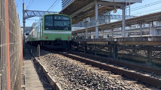 【もうすぐ廃車！？】Ｑ普通王寺行き２０１系ＮＤ６１３編成、久宝寺駅１番線を発車！！