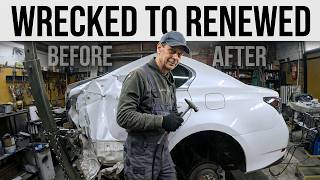 Lexus GS. Repair of the rear right quarter panel.