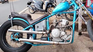 mesin scropio 1 CILINDER suara mirip Harley V TWIN. CUSTOM KNALPOT F2RACING 👍