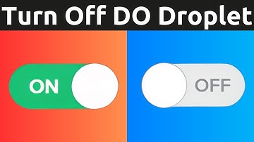 How To Turn Off Or On DigitalOcean Droplets