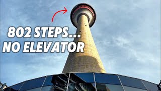 I Climbed 800+ steps of the Calgary Tower... Barely ๐ฐ #calgary #fear
