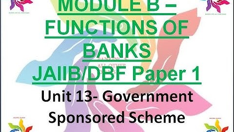 UNIT 13 MODULE B PPB JAIIB EXAM