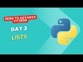 Python Day 3 – Lists Explained with Examples