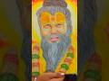premanand ji maharaj drawing with oil pestal colour||