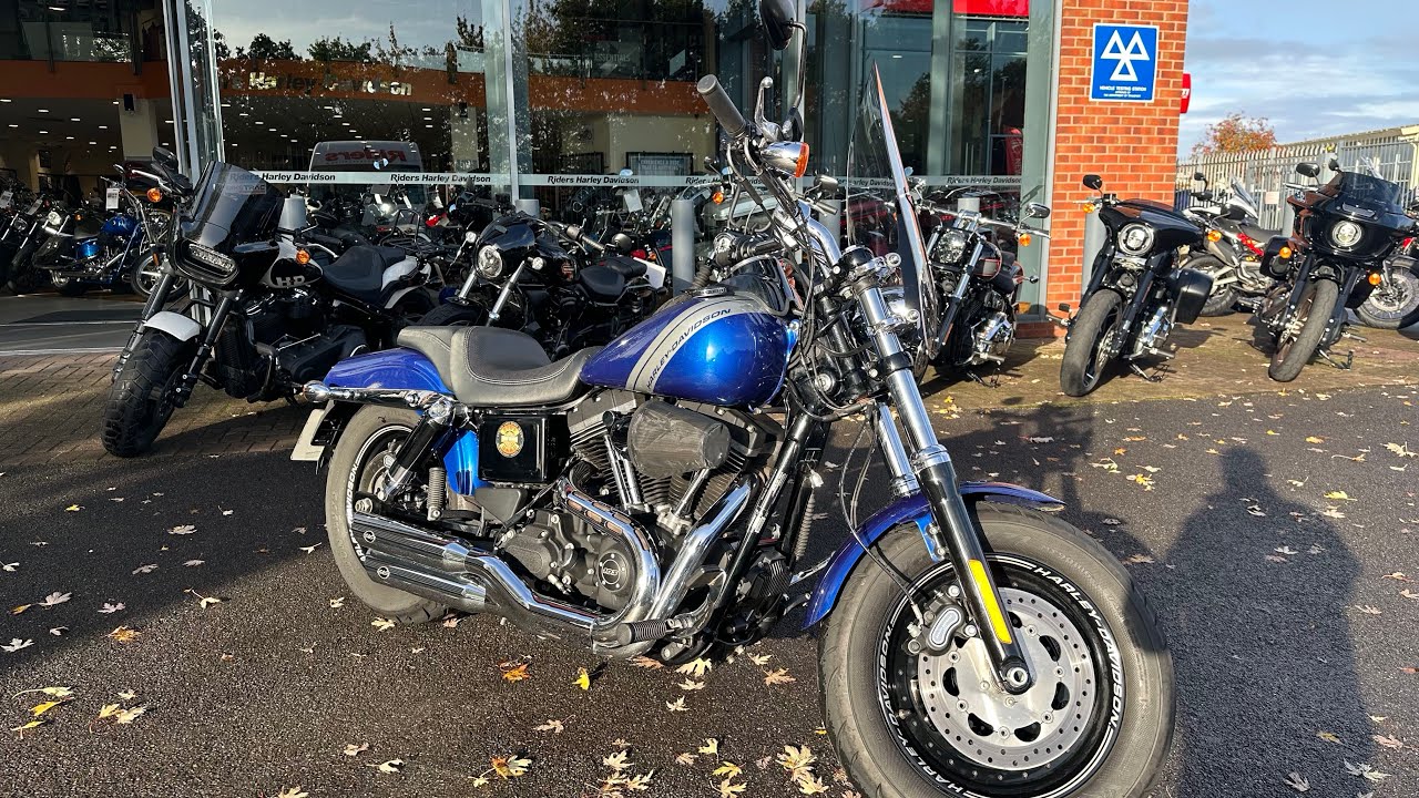 Harley-Davidson FAT BOB Fxdf 103 1690 15 (Blue) walk around with engine ...