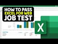 How to Pass Excel Job Test for Browser Based Excel Online