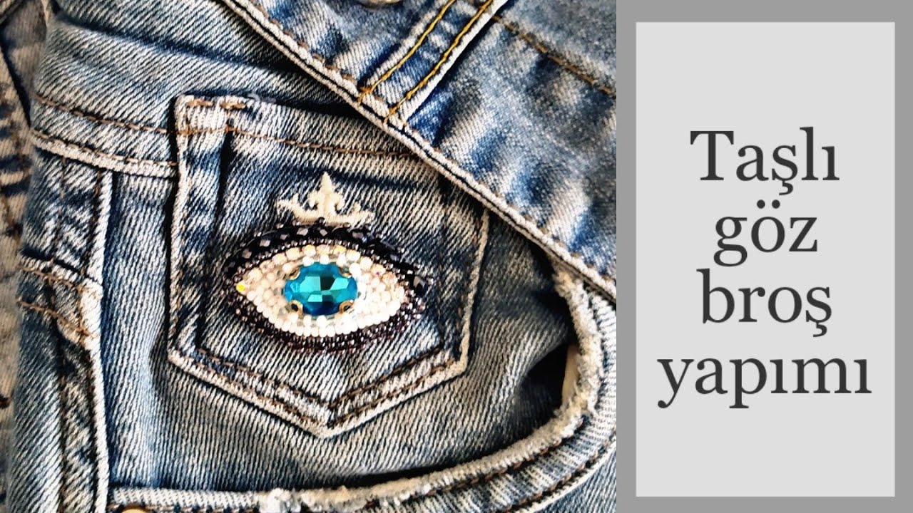 Göz Nazar Broş Yapımı / Taşlı broş el yapımı