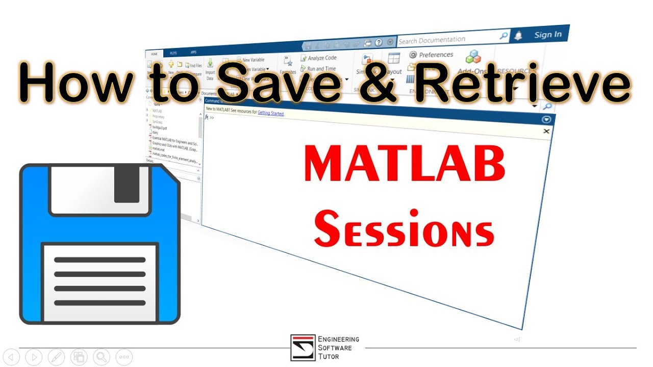 How to Save and Retrieve MATLAB Sessions - YouTube
