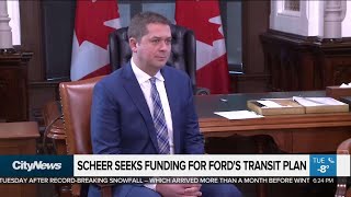Scheer seeks funding for Ford's transit plan