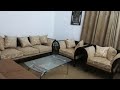 Corner sofa, 8 chairs dining, puffi chairs, Rod iron couch good condition low price | old is sold