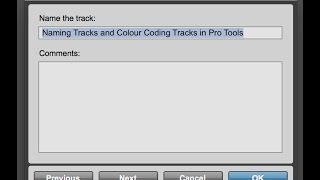Naming Tracks and Colour Coding Tracks in Pro Tools Profile