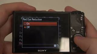 Sony Dsc Rx100M3 - How To Manage Red Eye Reduction Enabledisable Red Eye Reduction