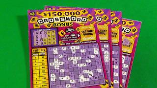WORDS ON WED. 267: FOUR $3 $150K BONUS CROSSWORD FL Lottery Scratch Tickets
