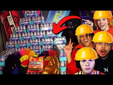 BUILDING THE BIGGEST GFUEL CHAIR EVER *1000 CANS* #FaZe1